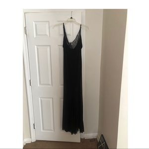 Black maxi dress with mesh